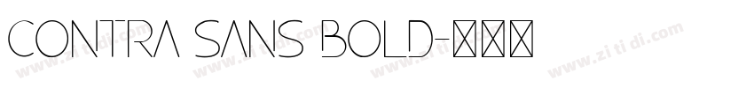 Contra Sans Bold字体转换